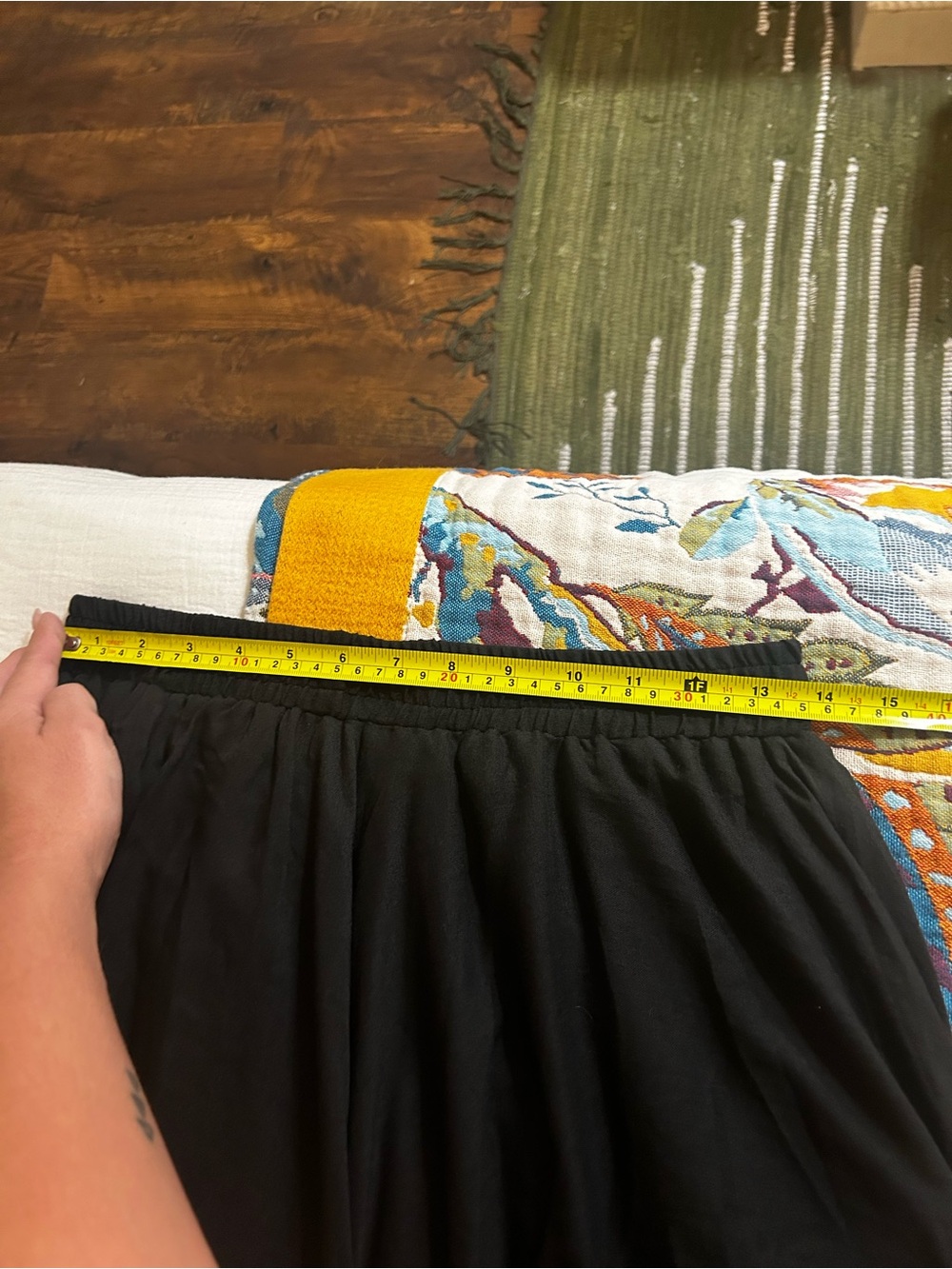 Black Flowing Women's Maxi Skirt - Picture 5 of 7